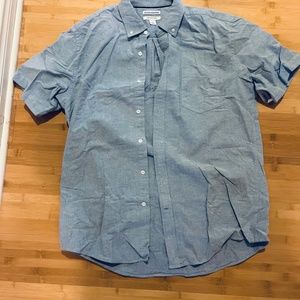 Blue Short Sleeve Oxford Shirt